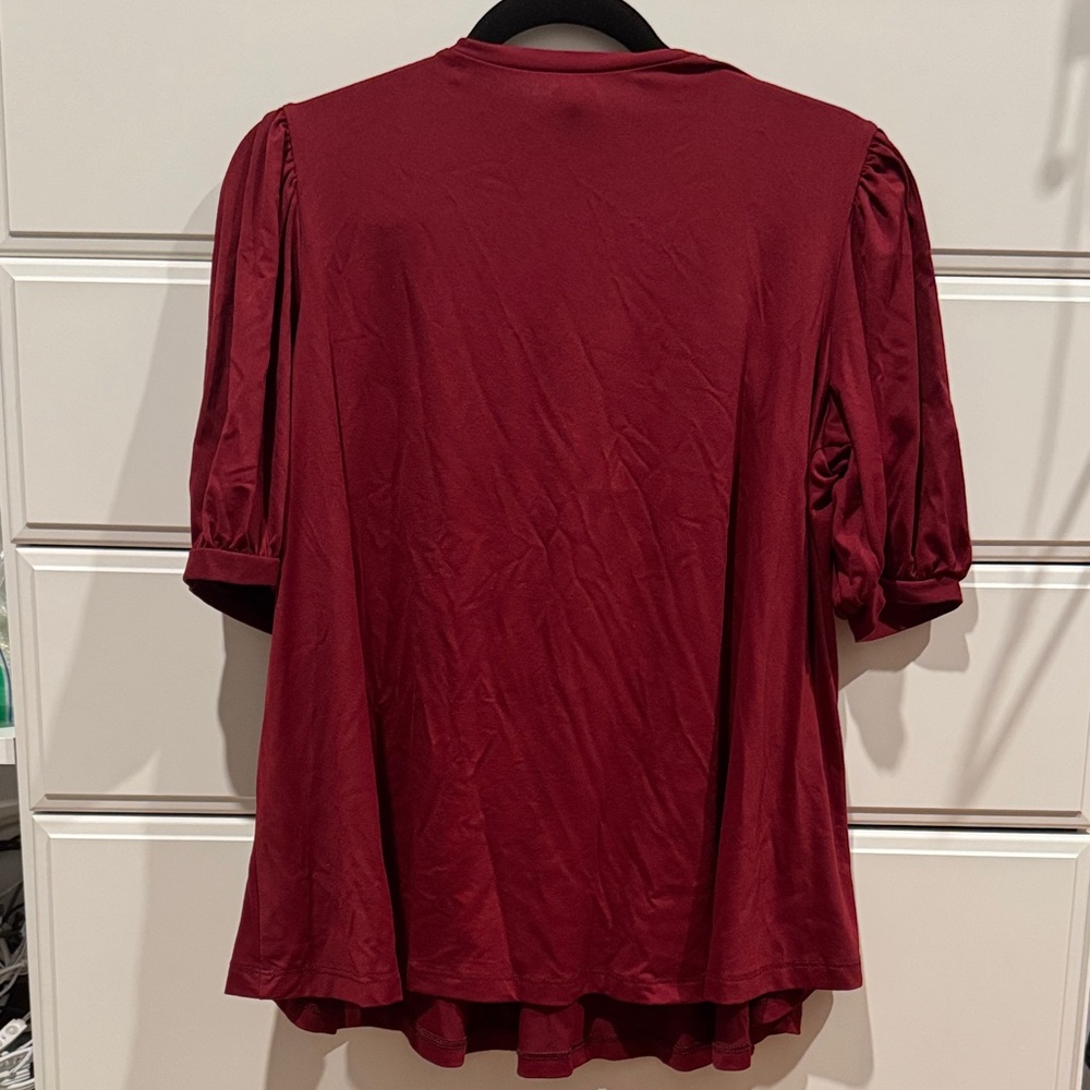 Susana Monaco Burgundy Women's Top Medium - Picture 2 of 4
